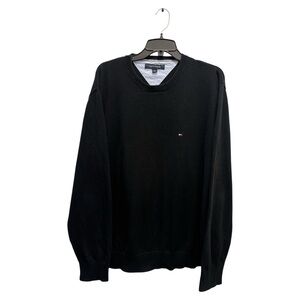 Tommy Hilfiger Black V-Neck Sweater